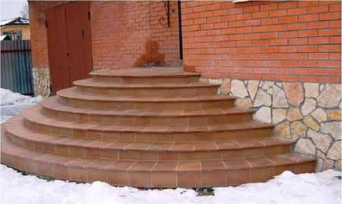 Как сделать полукруглое крыльцо из бетона своими руками фото 28