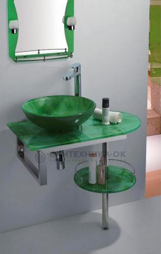 Cтеклянная раковина для ванной
