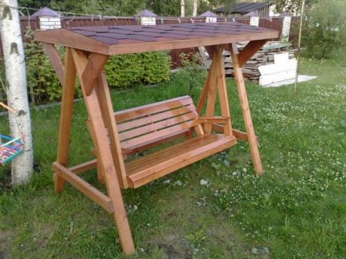 Деревянные качели (качели, деревянный, стоить) Деревянные качели
