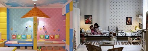 Детские обои: в комнату, фото, для стен, наклейки на обои в интерьере, с бабочками, в полоску, со звездами, для разнополых детей, цвет, видео