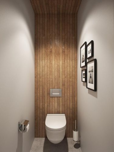 Дизайн туалета маленького размера фото: интерьер туалетной комнаты, ванной ширина и черно-белый декор, узкие габариты