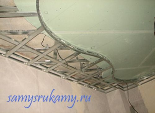 Фигурные потолки из гипсокартона - инструкция, фото (потолок, деталь, гипсокартона) Фигурные потолки из гипсокартона - инструкция, фото