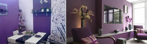 Фиолетовые обои: фото в интерьере, для стен, цвета комнаты, темные с цветами, с узором и рисунком, ультрафиолетовые, подводный мир, видео