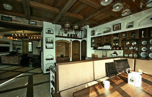 Гостиная в стиле шале: интерьер, фото кухни, дизайн с камином