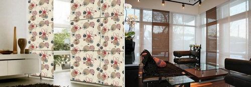 Японские шторы: фото своими руками, панели и карнизы, стильная кухня, шторы на балкон, как сшить, фурнитура, видео (штора, японский) Японские шторы: фото своими руками, панели и карнизы, стильная кухня, шторы на балкон, как сшить, фурнитура, видео