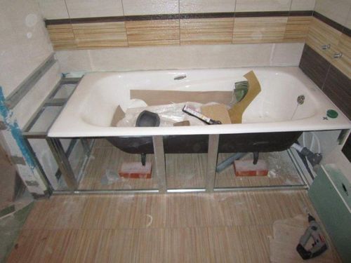 Экран под ванну: своими руками как сделать, дверцы панели раздвижной из МДФ, акриловый фартук из гипсокартона