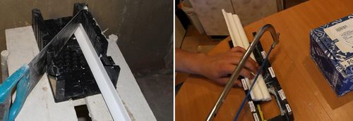 Как клеить плинтуса на потолок в углах: как сделать и резать, как соединить и приклеить, с круглыми углами, как клеить, видео