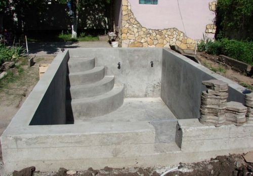 Как построить бассейн на даче из чаши своими руками