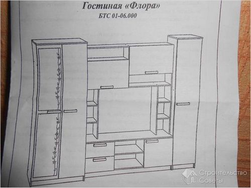 Как собрать стенку - сборка стенки Флора (+фото)