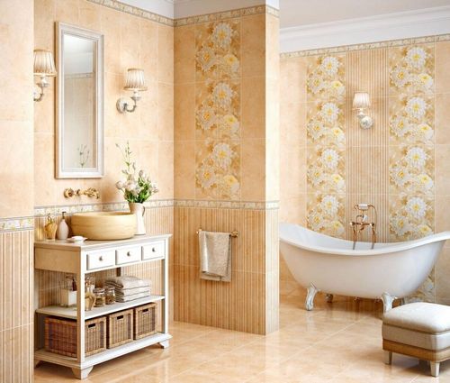 Керамическая плитка для ванной: комнаты фото и размеры эпицентра, выбор и подбор объемной, лучшая выпуклая