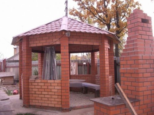Кирпичная беседка + фото (беседка, кирпич) Кирпичная беседка + фото