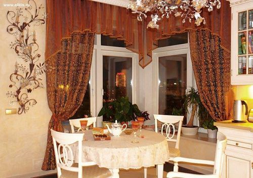 Ламбрекен для кухни: фото штор на кухню, своими руками выкройки, кухонные занавески, как сшить на маленькое окно, видео (ламбрекен, кухня, ткань) Ламбрекен для кухни: фото штор на кухню, своими руками выкройки, кухонные занавески, как сшить на маленькое окно, видео