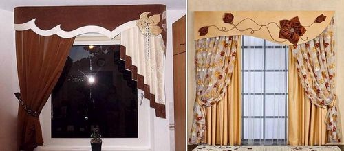 Ламбрекен для кухни: фото штор на кухню, своими руками выкройки, кухонные занавески, как сшить на маленькое окно, видео (ламбрекен, кухня, ткань) Ламбрекен для кухни: фото штор на кухню, своими руками выкройки, кухонные занавески, как сшить на маленькое окно, видео