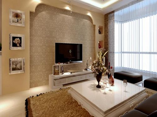 Оформление стены под телевизор в гостиной фото: дизайн зала и высота, как оформить интерьер и правильно повесить ТВ