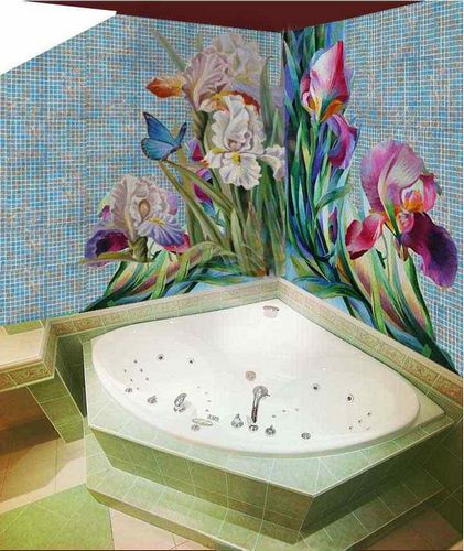 Панно из плитки в ванной: керамическая, фото комнаты, на стену кухни, на пол, для фартука, укладка в прихожей, для бассейна и санузла, видео