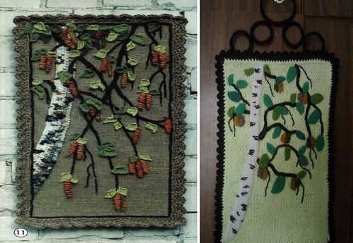 Панно крючок: вязаные картины и схемы, из цветов, на стену, новогоднее, береза, описание, филейные, сова, из косичек, своими руками, видео (панно, крючок, столбик) Панно крючок: вязаные картины и схемы, из цветов, на стену, новогоднее, береза, описание, филейные, сова, из косичек, своими руками, видео