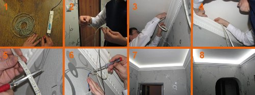 Подсветка потолка светодиодной лентой (лента, потолок) Подсветка потолка светодиодной лентой