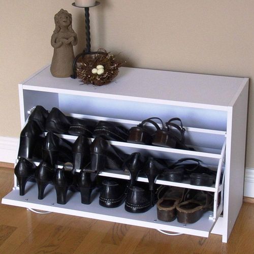 Полки для обуви в прихожую: скамья Икеа, фото и сиденье своими руками, металлическая в коридор, узкая скамейка