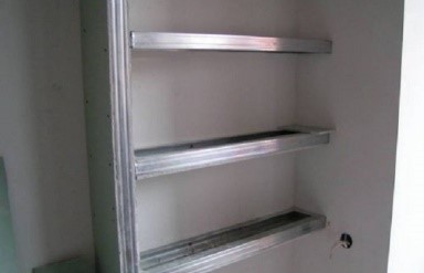 Полки из гипсокартона + фото (гипсокартона, полка, каркас) Полки из гипсокартона + фото