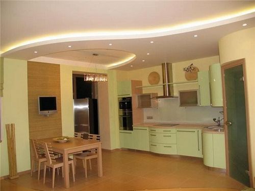 Потолки из гипсокартона для кухни фото: на маленькой кухне, дизайн подвесных, как сделать своими руками, видео-инструкция по установке (потолок, кухня, гипсокартона) Потолки из гипсокартона для кухни фото: на маленькой кухне, дизайн подвесных, как сделать своими руками, видео-инструкция по установке