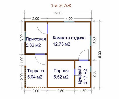 Проекты бань с фото из бруса, бревна, пеноблоков (баня, фундамент, банить) Проекты бань с фото из бруса, бревна, пеноблоков