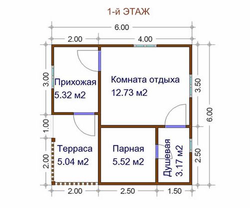 Проекты бань с фото из бруса, бревна, пеноблоков