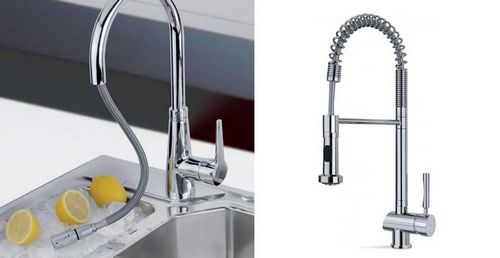 Смесители для кухни с выдвижной лейкой: излив, кран, grohe, черный, бронза, шланг, фото, видео