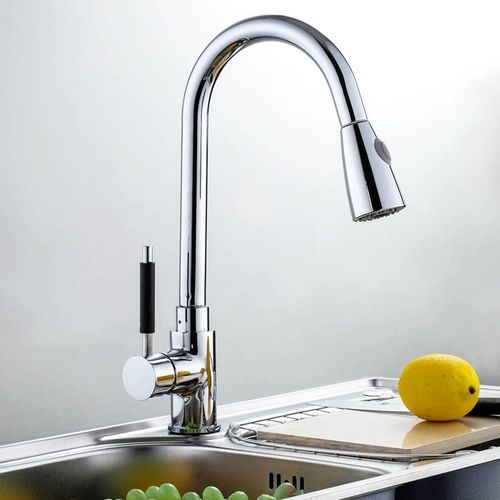 Смесители для кухни с выдвижной лейкой: излив, кран, grohe, черный, бронза, шланг, фото, видео