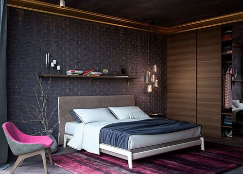 Спальня в стиле лофт: 20 фото дизайна