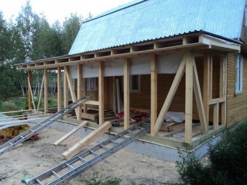Строительство веранды к дому (веранда, строительство) Строительство веранды к дому