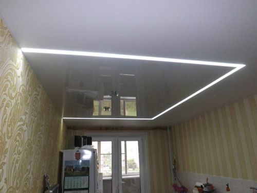 Светильники для натяжных потолков: точечные и светодиодные, фото светящихся панелей, закладная конструкция