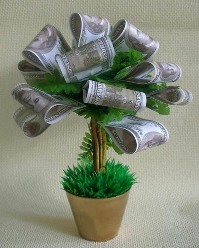 Топиарий из денег: фото, денежное дерево своими руками пошагово, мастер класс из бумажных денег, как сделать, видео-инструкция