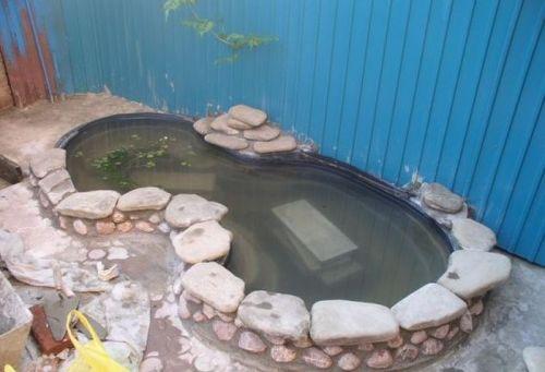 Водоем на даче своими руками с фонтаном, горным ручьем и подсветкой. Фото (водоем, чаша) Водоем на даче своими руками с фонтаном, горным ручьем и подсветкой. Фото