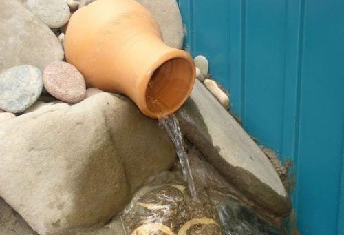 Водоем на даче своими руками с фонтаном, горным ручьем и подсветкой. Фото (водоем, чаша) Водоем на даче своими руками с фонтаном, горным ручьем и подсветкой. Фото