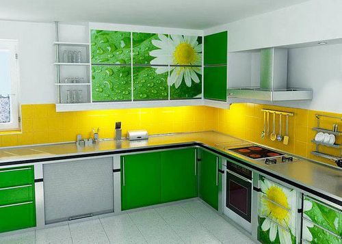 Желтая кухня: фото цвета в дизайне интерьера, стены ярко желтого цвета, с чем сочетать