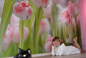 Фотообои в интерьере: фото фотообоев «тюльпаны», рекомендации по цветовым вариантам оформления