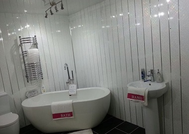 Отделка ванной комнаты пластиковыми панелями дизайн фото 